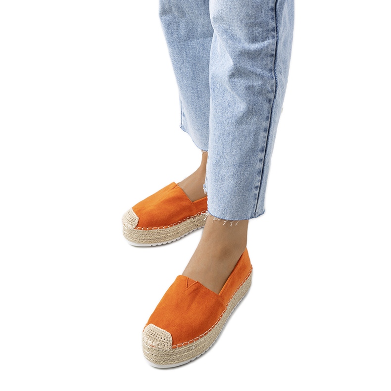 Espadrillas arancioni sulla piattaforma Dione arancia