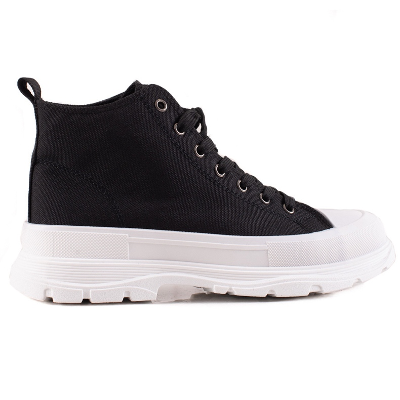 Forever Folie Sneakers nere sulla piattaforma nero