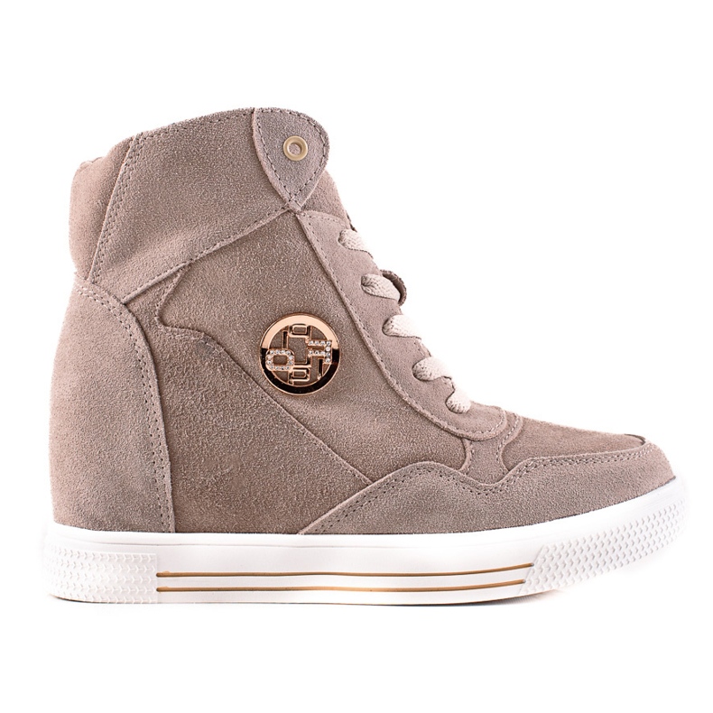 Filippo Sneakers con zeppa in pelle beige