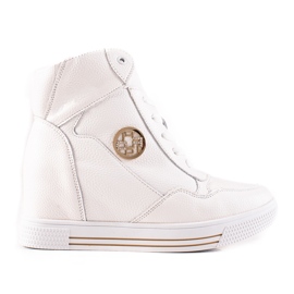 Filippo Sneakers con zeppa in pelle bianco