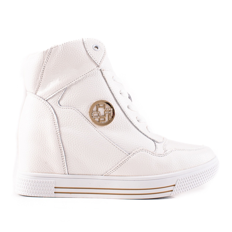 Filippo Sneakers con zeppa in pelle bianca
