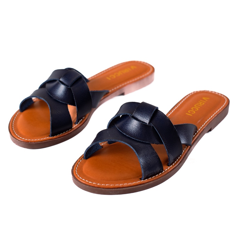 TRENDI Pantofole casual blu navy