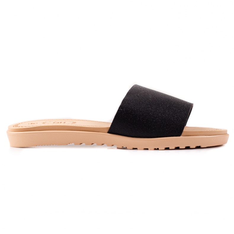 TRENDI Ciabatte glitterate nero