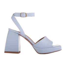Marco Shoes Sandali su piattaforma rialzata blu