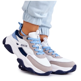 Sneakers da donna Scarpe sportive Big Star JJ274580 Bianco-Blu bianca blu navy