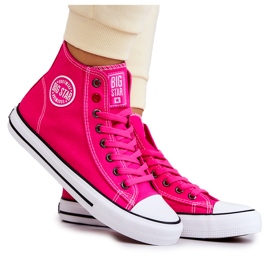 Sneakers Alte da Donna Big Star JJ274210 Fucsia rosa