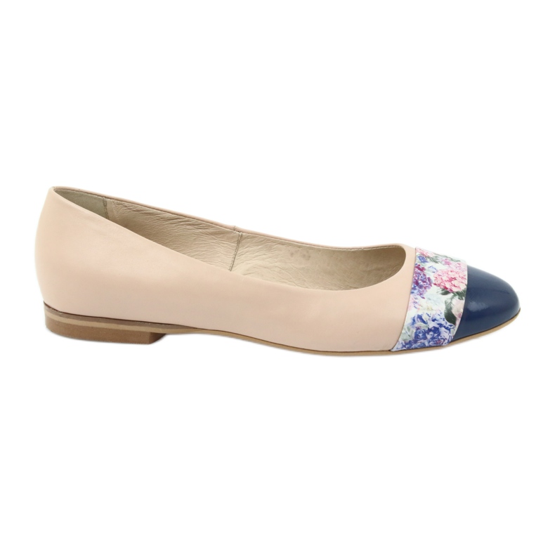 Ballerine da donna fiori Edeo 1905 beige marrone blu multicolore rosso