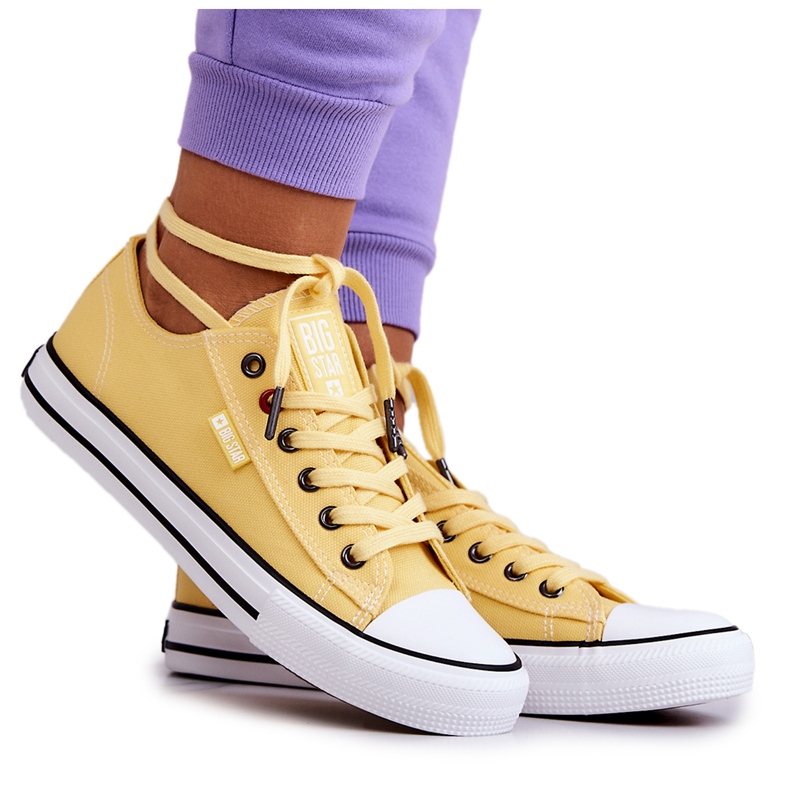 Sneakers Basse da Donna Big Star JJ274A002 Giallo