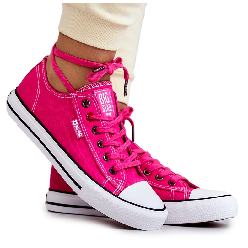 Sneakers Basse da Donna Big Star JJ274A005 Fucsia rosa