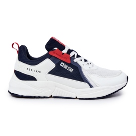 Scarpe sportive da uomo Sneakers Big Star JJ174399 Bianche e Blu Navy bianco