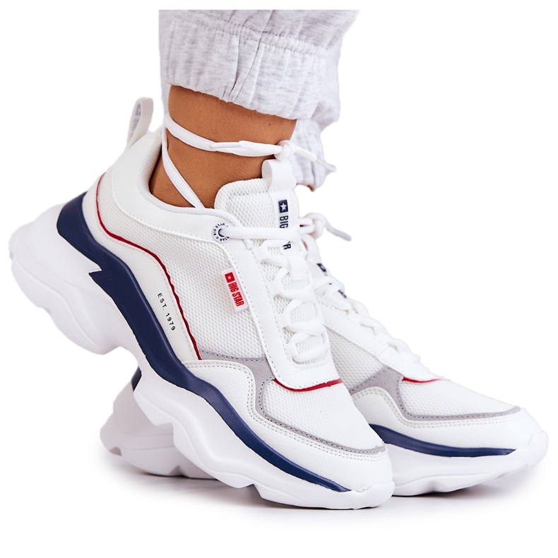 Scarpe sportive da donna Big Star JJ274A116 Bianche bianca