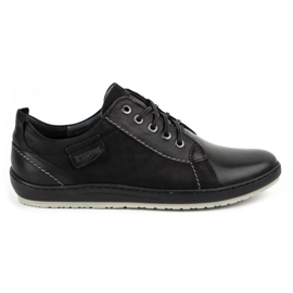 Kampol Scarpe casual da uomo in pelle 61KAM nere nero