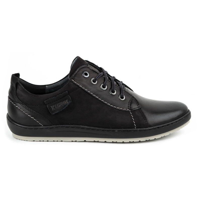 Kampol Scarpe casual da uomo in pelle 61KAM nere nero