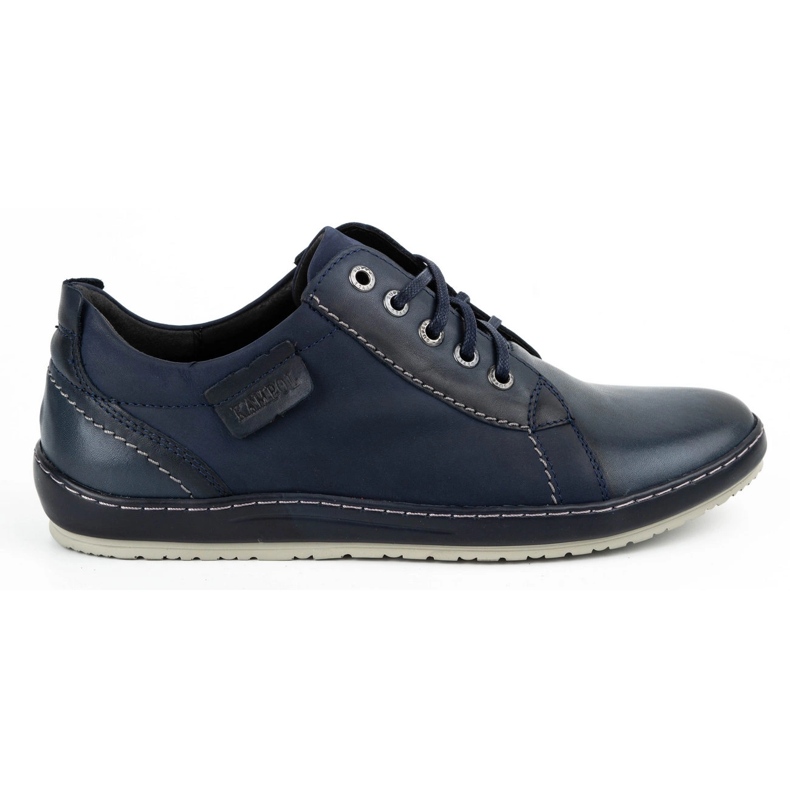 Kampol Scarpe casual da uomo in pelle 61KAM blu navy