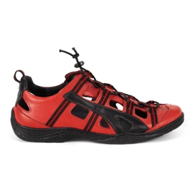 Kampol Scarpe traforate da uomo in pelle 26KAM rosse rosso