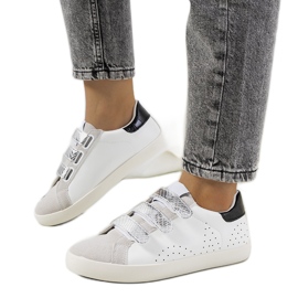 Sneakers Surrey bianche da donna bianco nero argento grigio
