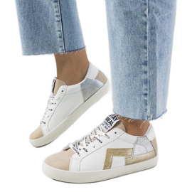 Sneakers Amaal bianche lucide beige