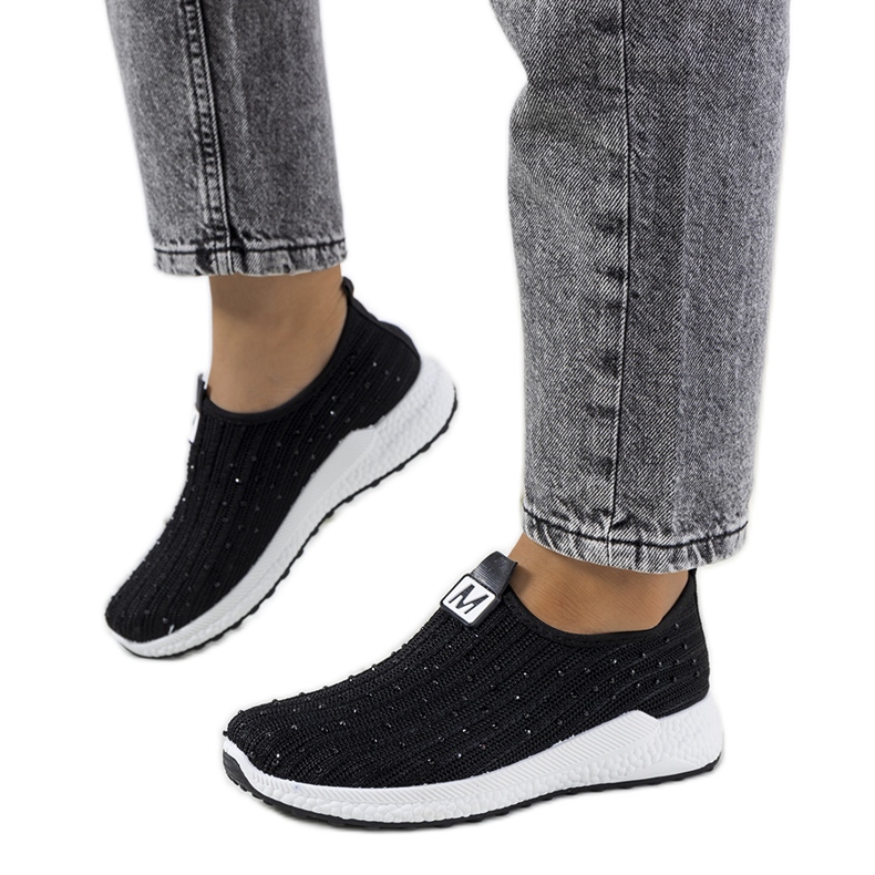 Sneakers nere con zirconi Maasje nero
