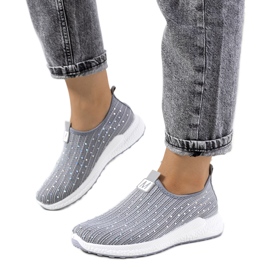 Sneakers grigie con zirconi Maasje grigio
