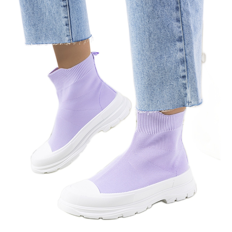 Sneakers alla caviglia viola di Topolino