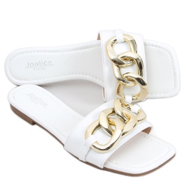 Ciabatte con catena Jasira White bianco