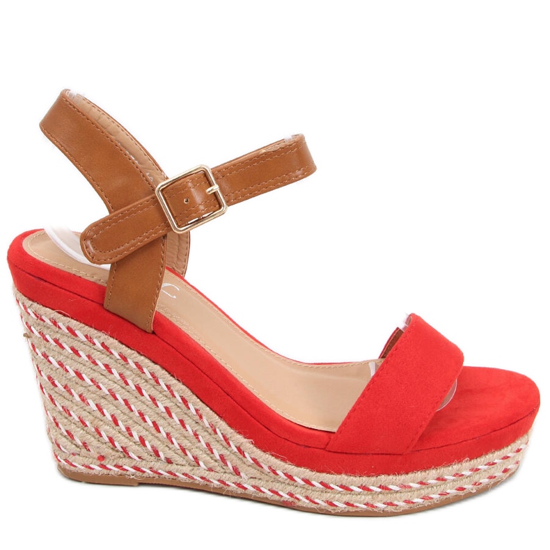 Sandali con zeppa Zahia Red rosso