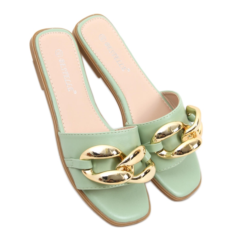 Ciabatte con catena Dalia Green verde