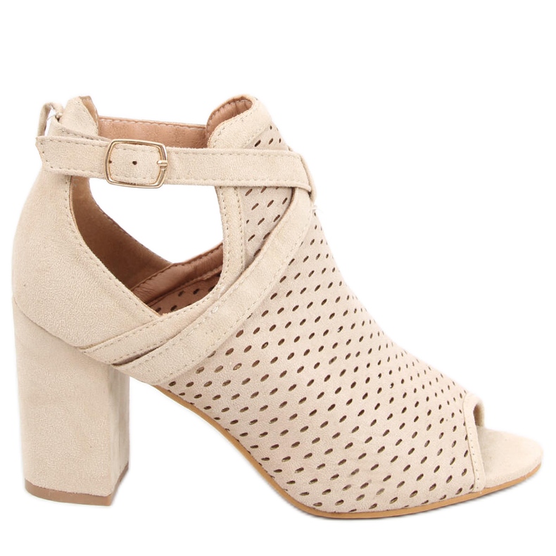 Sandali traforati sul palo Barika Beige