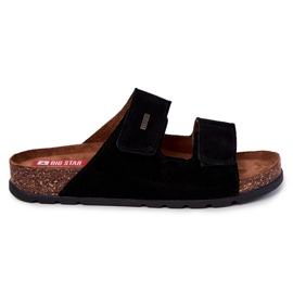 Infradito da uomo Big Star JJ176001 Black Velcro nero