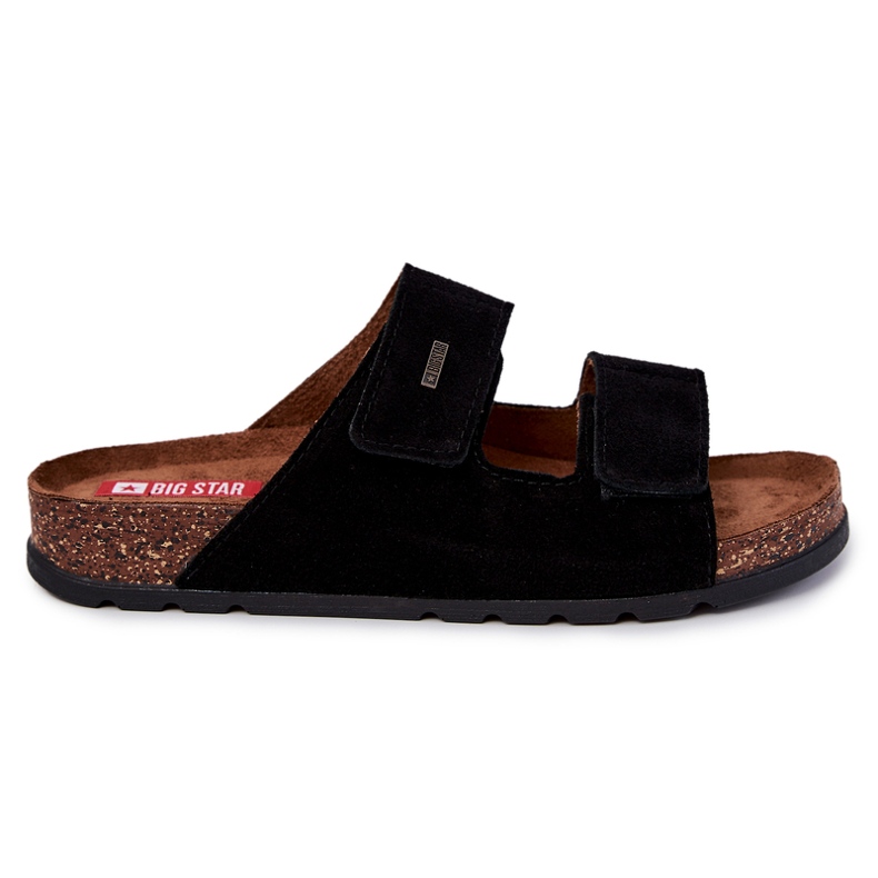 Infradito da uomo Big Star JJ176001 Black Velcro nero