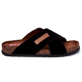 Comode pantofole nere da uomo Big Star JJ176005 nero