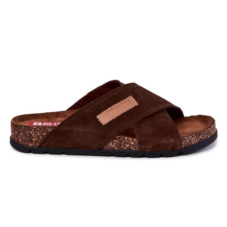 Comode pantofole da uomo Big Star JJ176006 marrone