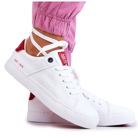 Sneakers in pelle Big Star JJ274212 Bianche e Rosse bianco