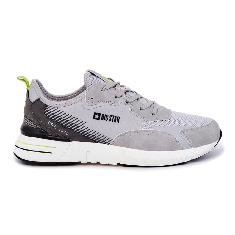 Scarpe sportive da uomo Memory Foam Big Star JJ174291 Grigio