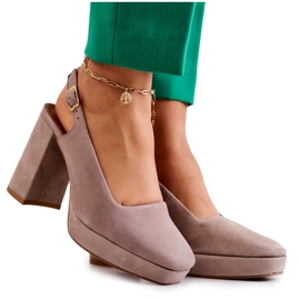 Décolleté in camoscio Maciejka 05441-10 Beige