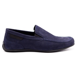 Polbut Mocassini da uomo in pelle 2105 blu navy