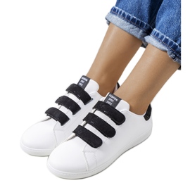 Sneakers in velcro da donna Diest bianche e nere bianca nero
