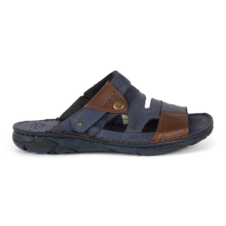 Olivier Ciabatte da uomo in pelle 460MP blu navy