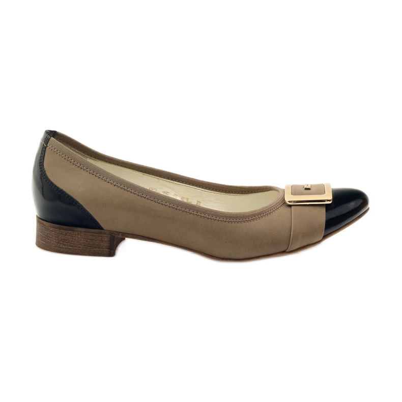 Neścior Décolleté con fibbia beige giallo marrone nero