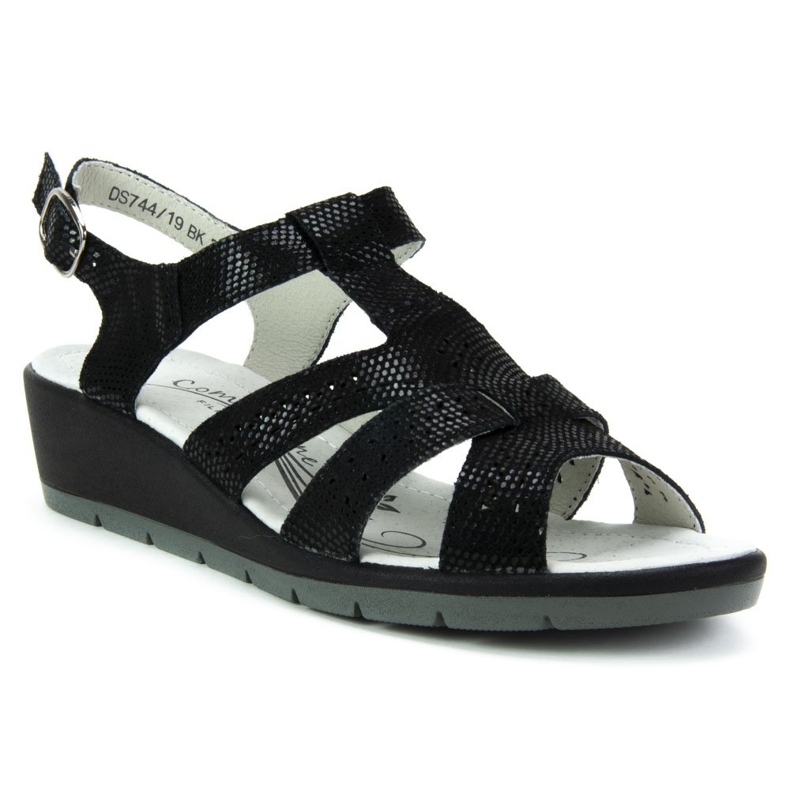 Sandali in pelle Filippo DS744/19 Bk nero