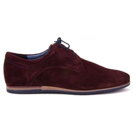 Scarpe Filippo 731 Bordo velour con traforo rosso