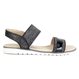 Sandali in pelle Filippo DS755/19 Bk nero