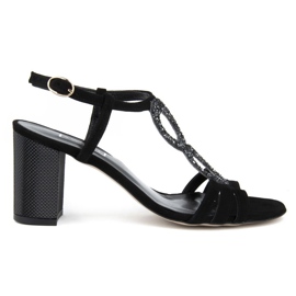 Sandali Filippo 1453 in camoscio nero