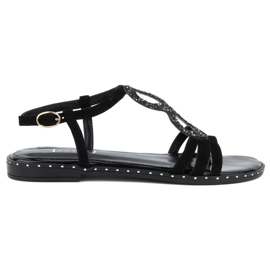 Sandali Filippo 1453N in camoscio nero