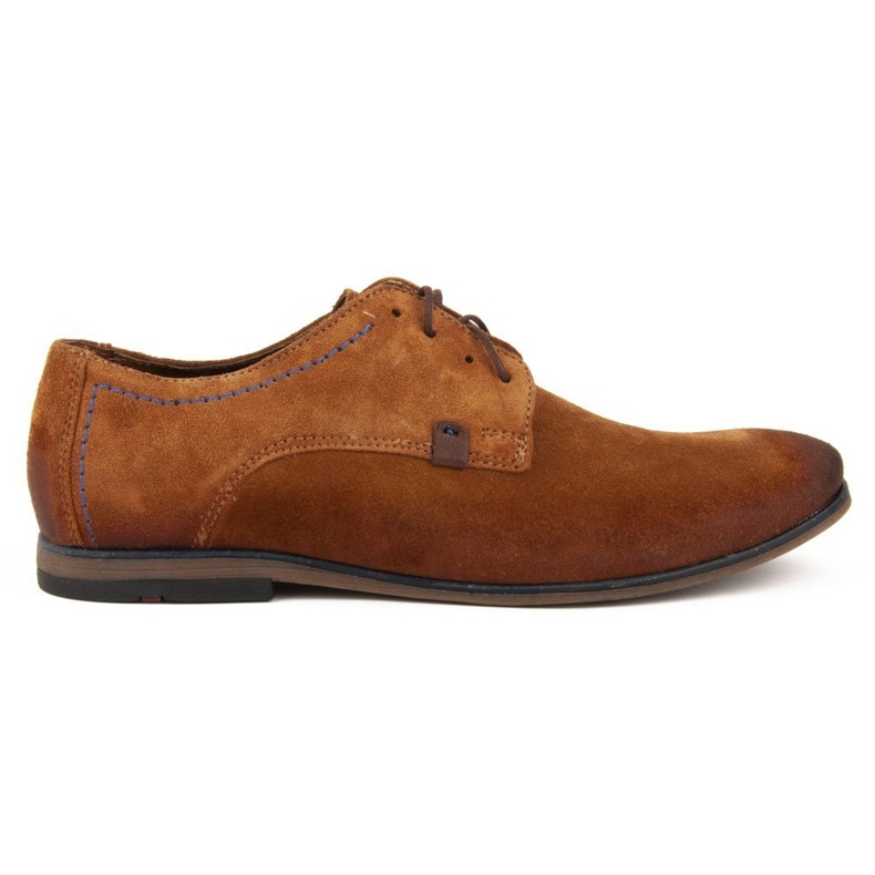 Scarpa in pelle Filippo 239 velour rosso marrone