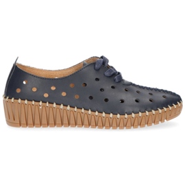 Scarpa in pelle Filippo DP1230/20 Nv blu navy