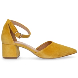 Filippo 1515 Sandali Senape in velluto giallo