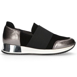 Scarpe Filippo 018 Scamosciato Nero / Nickel d'argento