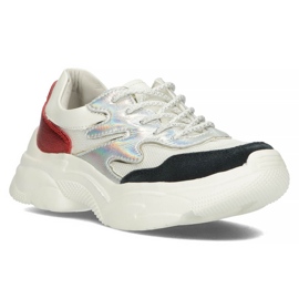 Sneakers in pelle Filippo DP1410 / 20 Wh Rd bianco rosso
