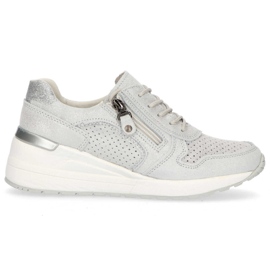Sneakers in pelle Filippo DP1423/20 Si argento blu navy